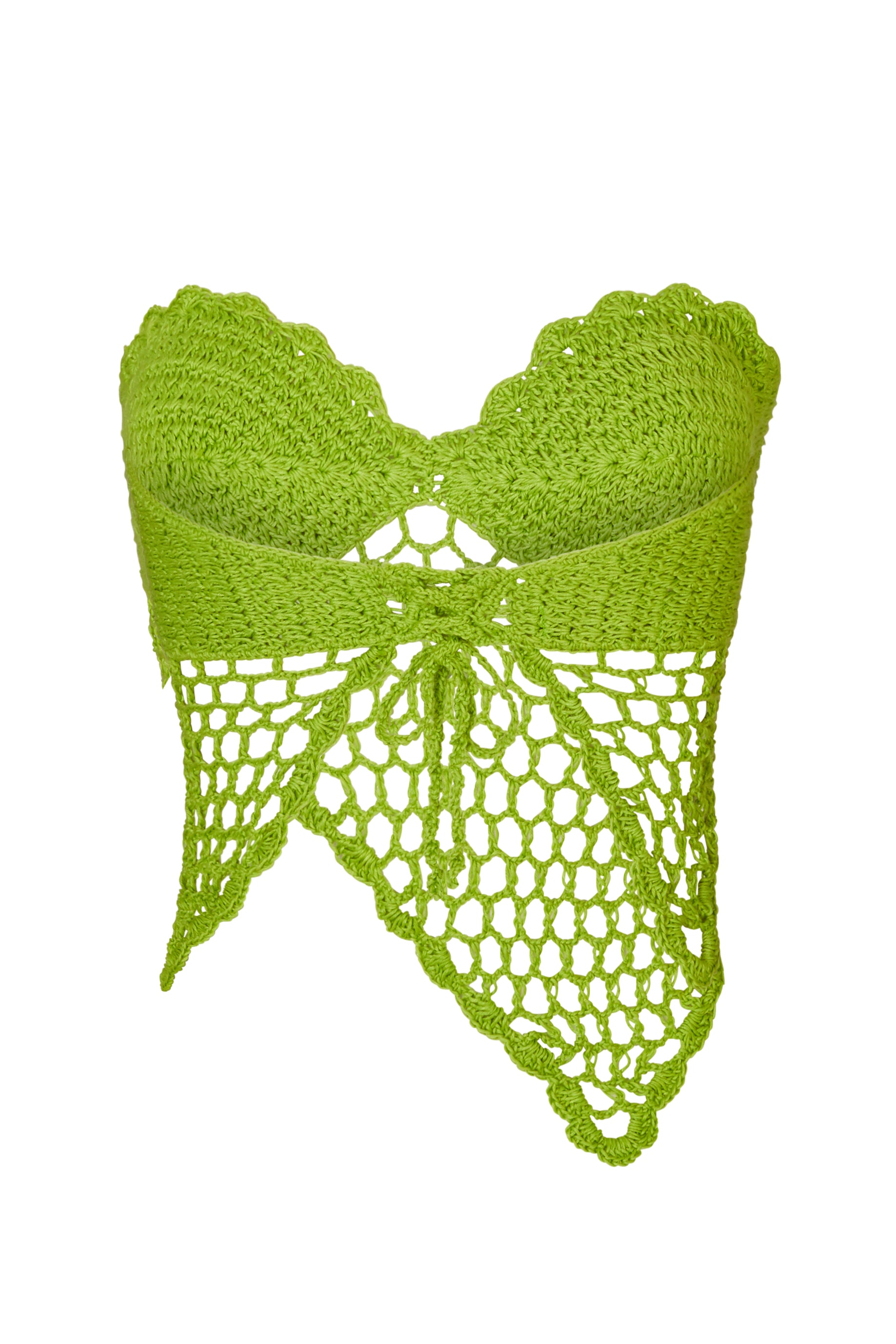 Lime green crochet sales top